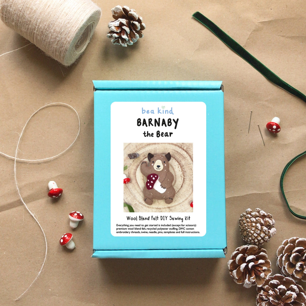 Bea Kind Barnaby Bear Felt Ornament Kit