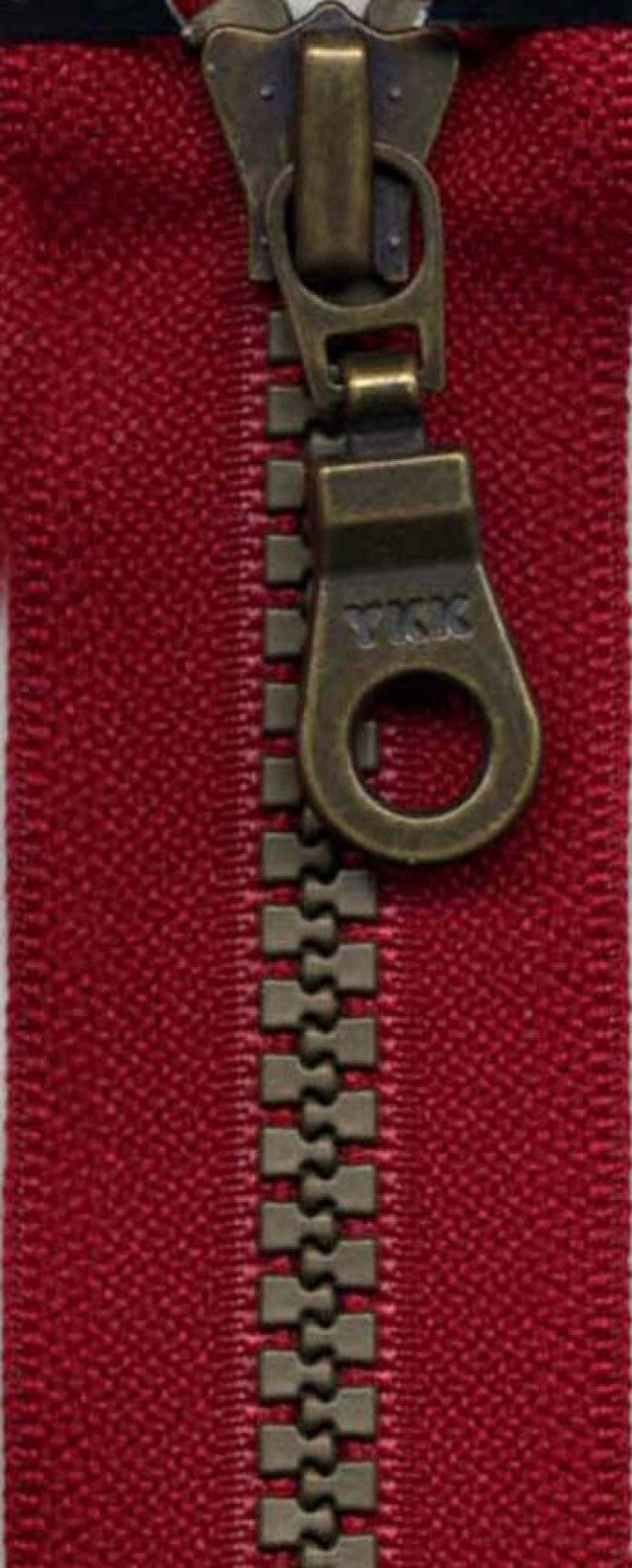 YKK Brastique  Decorative 1-way separating Zipper 24" - Lakes Makerie - Minneapolis, MN