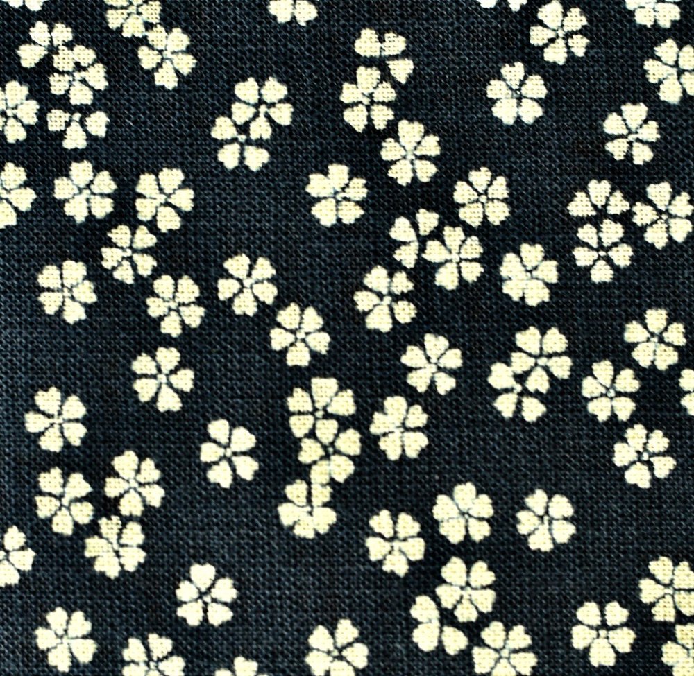 Sevenberry Nara Homespun Cotton Fabric, Cherry Blossoms on Indigo, 1/2 yard - Lakes Makerie - Minneapolis, MN