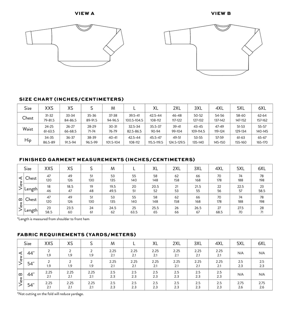 Matchy Matchy Sewing Club, All Around Crew, PDF Pattern (with or without printing)