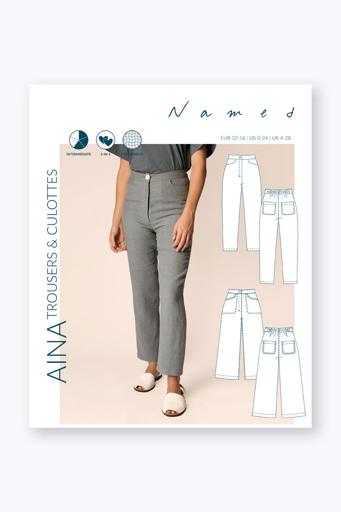 Named Clothing, Aina Trousers & Culottes, PDF Digital Pattern
