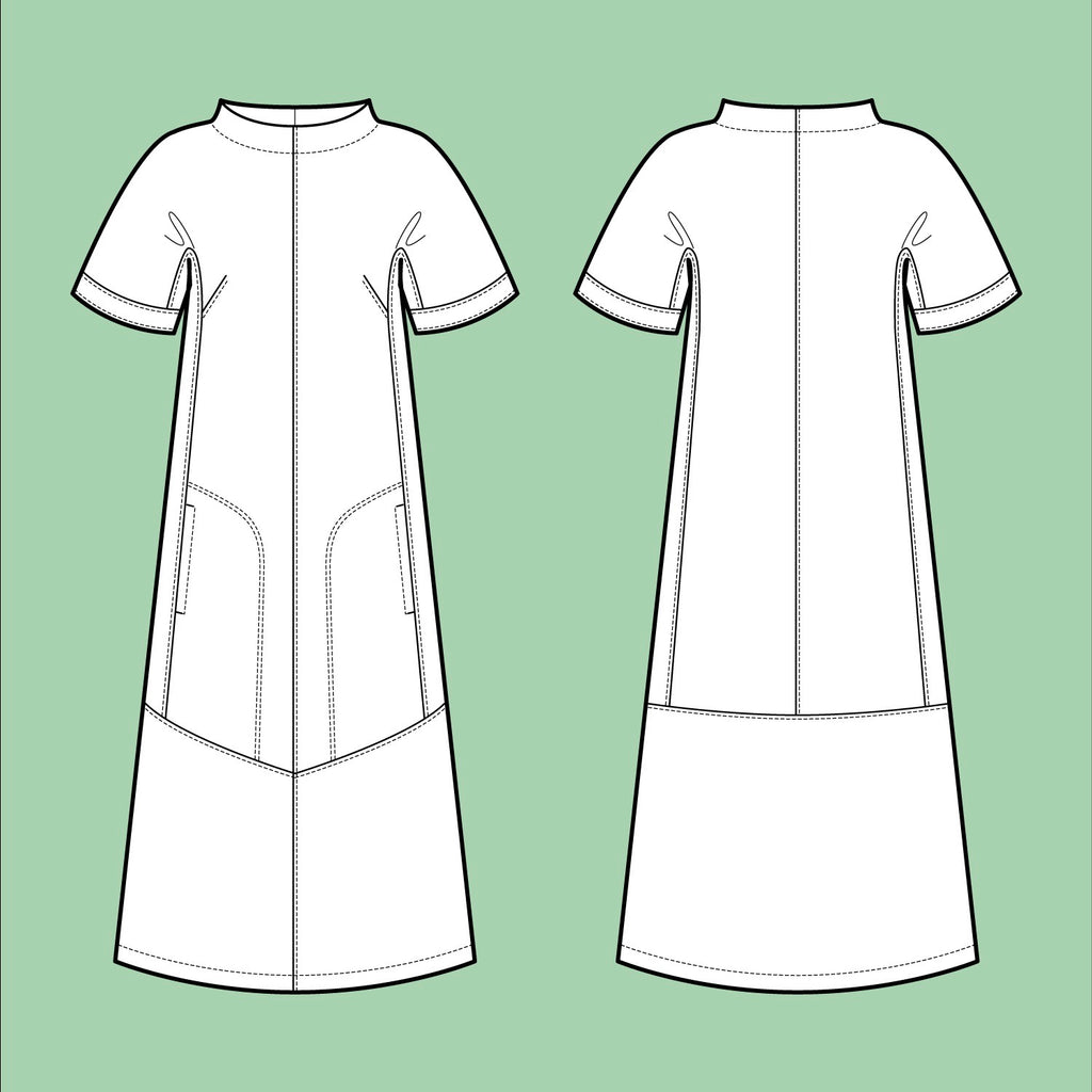 Assembly Line, Cap Sleeve Dress Pattern, Sweden