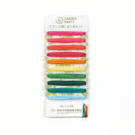 Garden Party Embroidery Floss Set of 10, multiple colorways