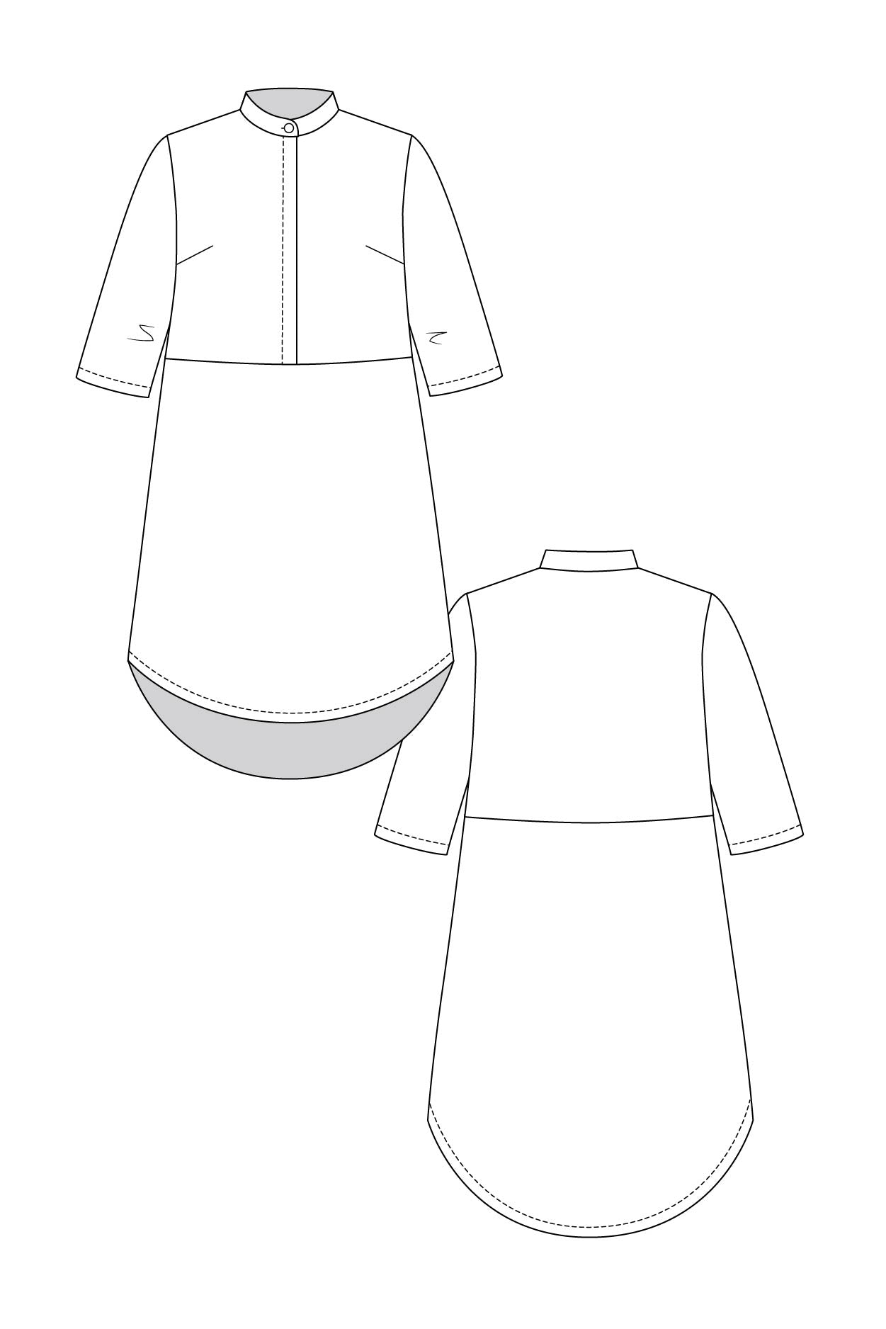 Named Clothing, Helmi Trench Blouse &amp; Tunic Dress, Digital PDF Pattern