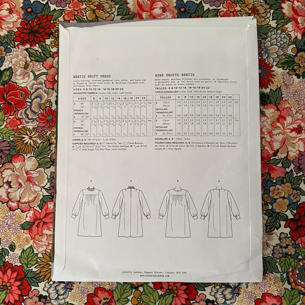 Liberty Bertie Shift Dress Sewing Pattern - Lakes Makerie - Minneapolis, MN