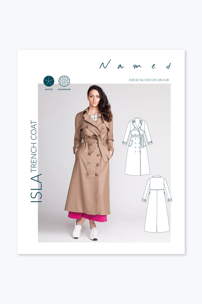 Named Clothing, Isla Trench Coat, Digital PDF Pattern
