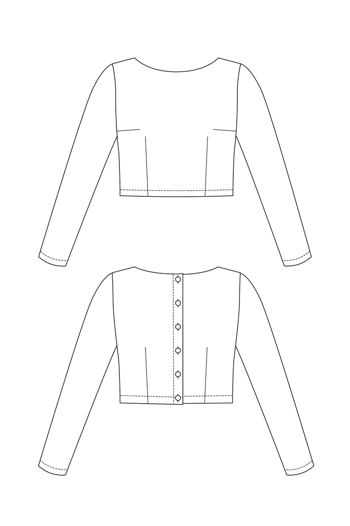 Named Clothing, Kanerva Button-Back Tee, Digital PDF Pattern