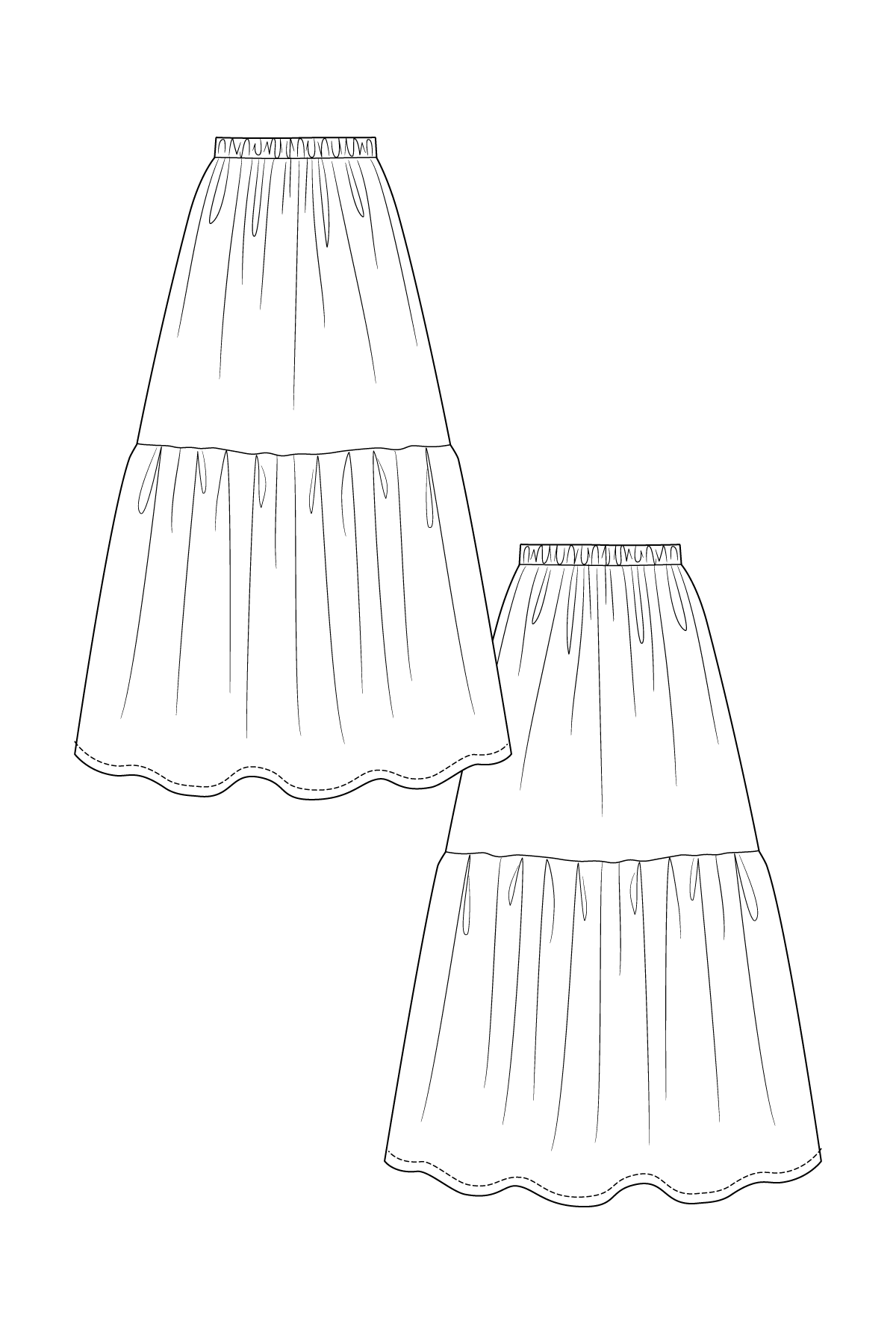 Named Clothing, Kerttu Knot Dress &amp; Skirt, Digital PDF Pattern