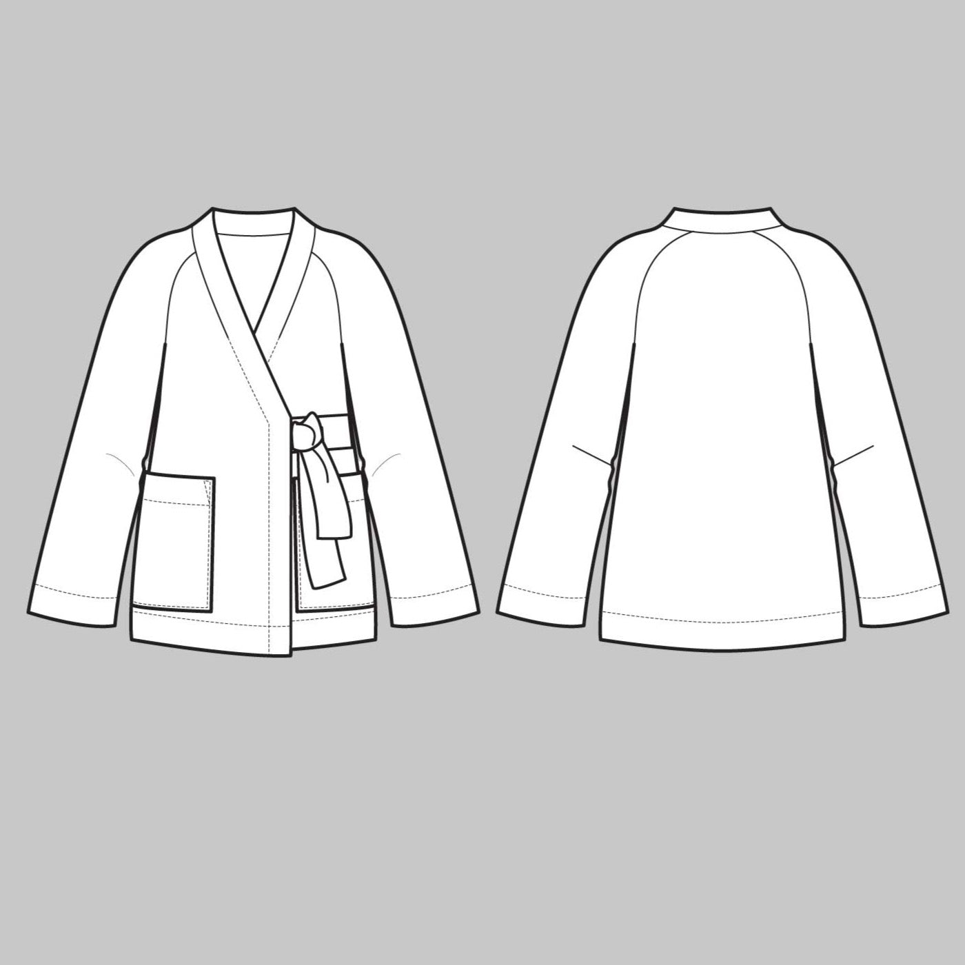 Assembly Line Jacket Pattern Assembly Line, Wrap Jacket Pattern, Two Size Ranges, Sweden – Lakes Makerie