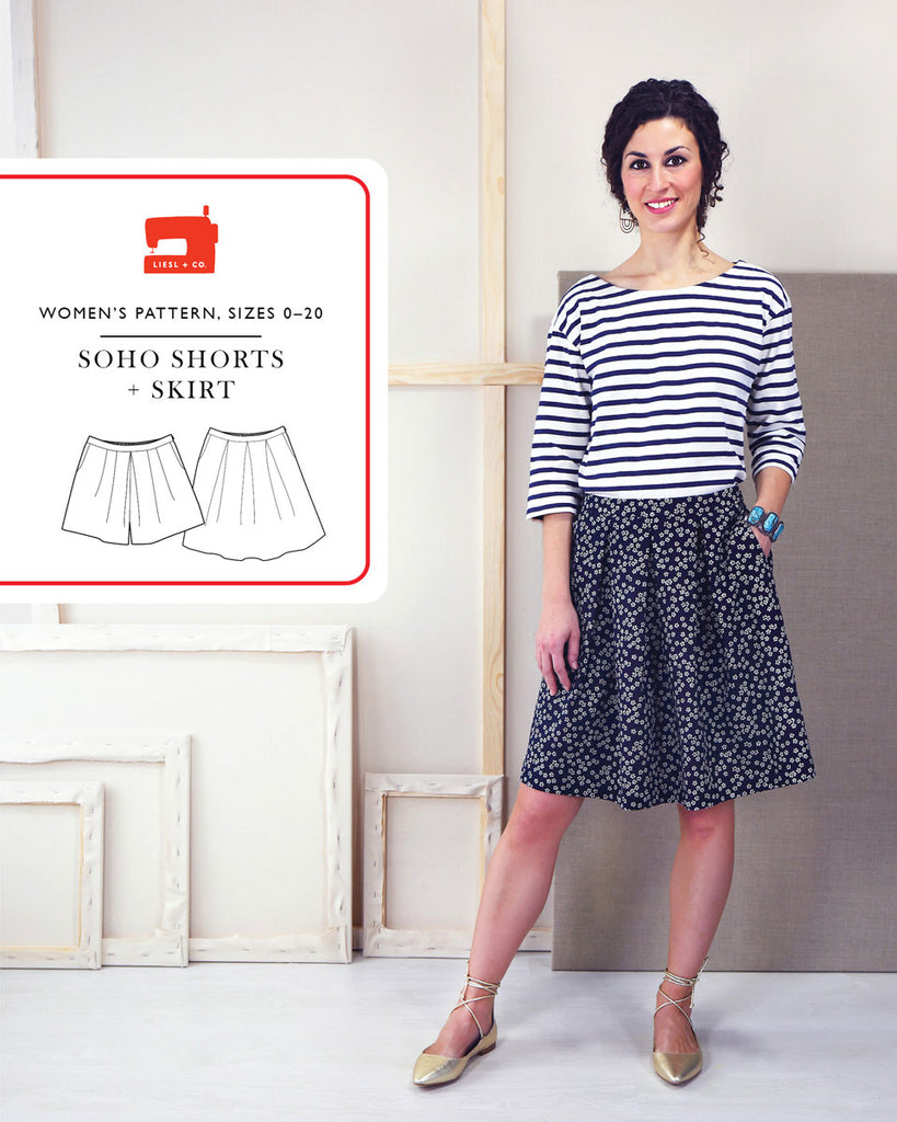 Liesl + Co., Soho Shorts and Skirt Pattern