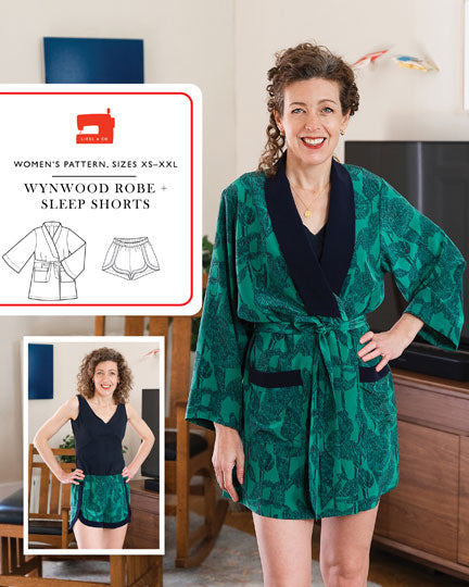 Liesl + Co., Wynwood Robe + Sleep Shorts Sewing Pattern