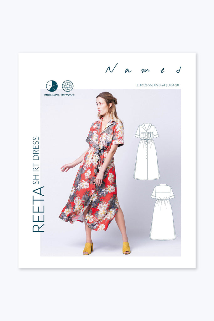 Named Clothing, Reeta Shirt Dress Digital PDF Pattern