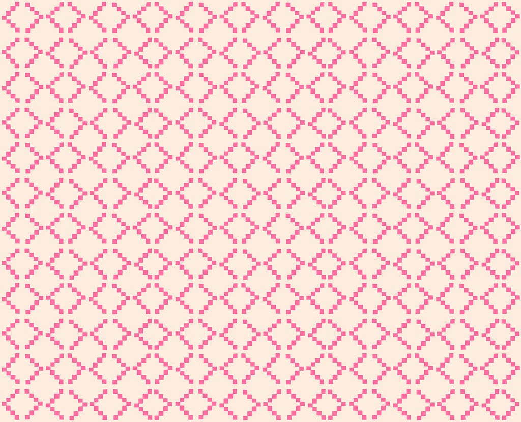 Ruby Star- Honey- Tiny Tiles- Neon Pink, 1/4 yard