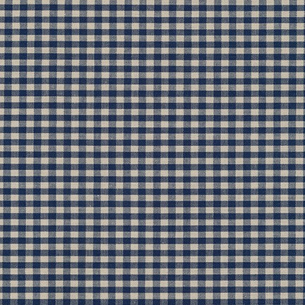 Crawford Shirting, Checks (multiple sizes), navy, 1/4 yard