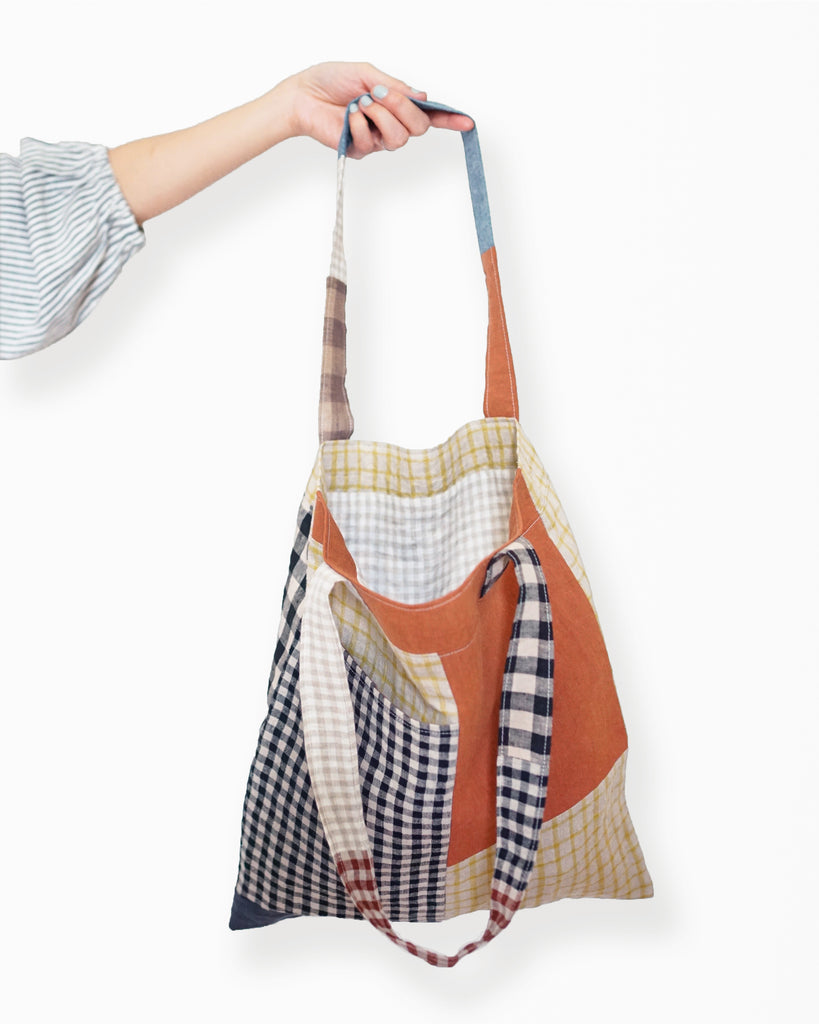 Matchy Matchy Sewing Club, Stash Pocket Tote PDF Pattern (with or without printing)