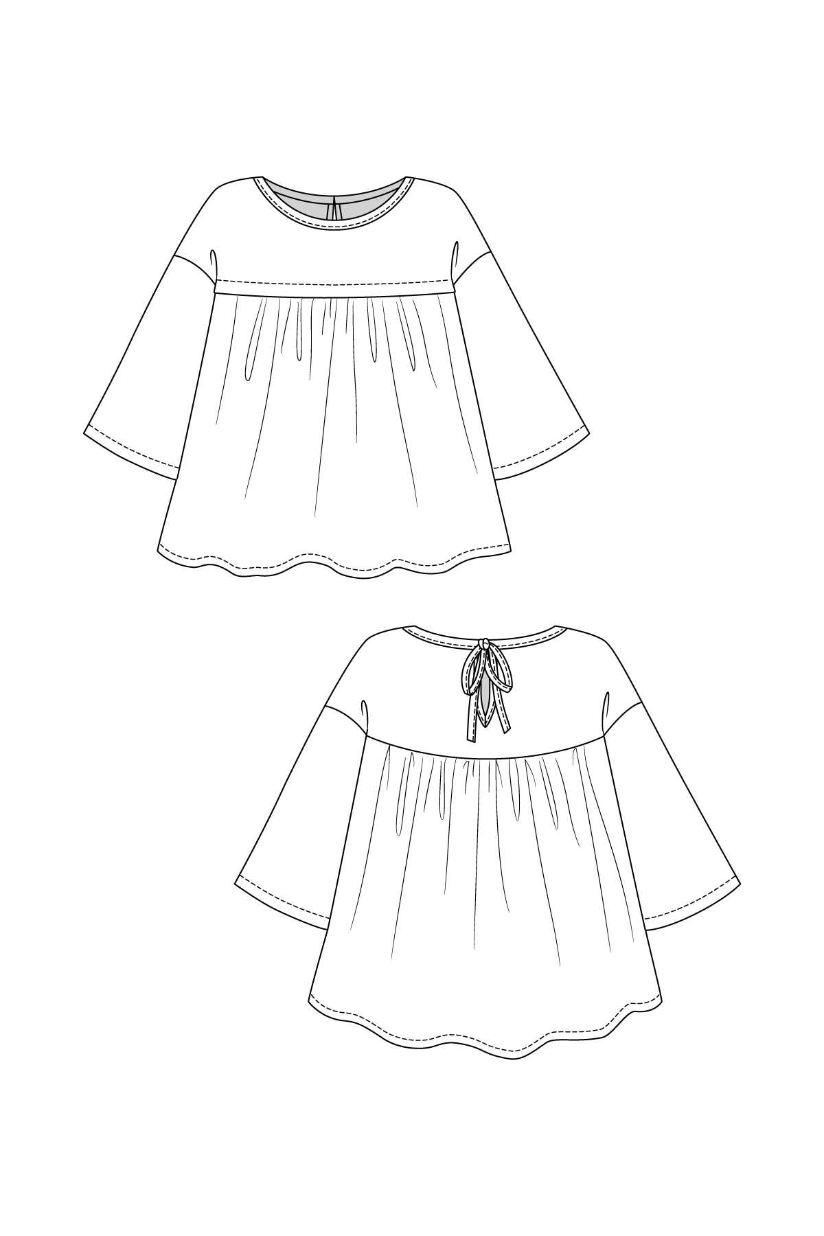 Named Clothing, Syli Dress or Blouse, Digital PDF Pattern
