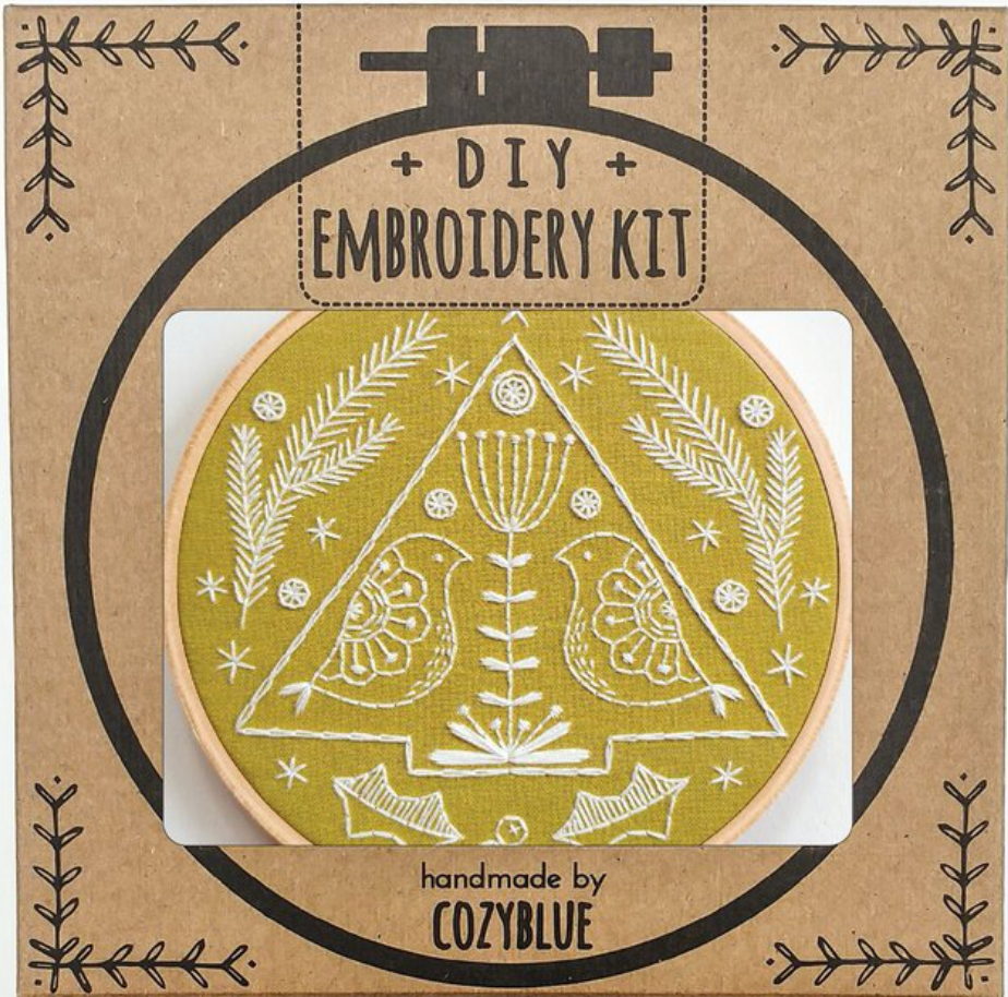 Cozy Blue Embroidery Kits, assorted designs - Lakes Makerie