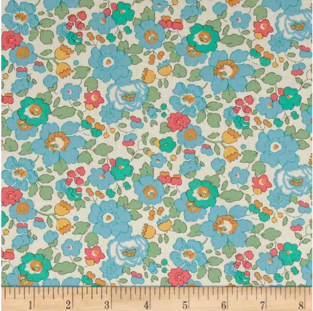 Liberty Tana Lawn Cotton Fabric- Betsy Green, 1/4 yard