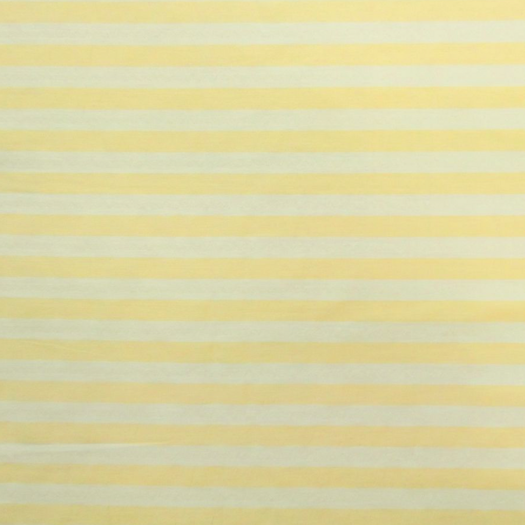 Designer Deadstock Lemon and White Stripe Fine Italian Cotton Shirting, 1/4 yard