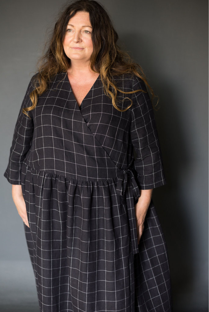 Merchant & Mills, Etta Wrap Dress PDF Pattern, two size ranges, with or without printing