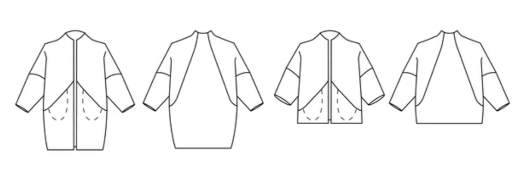 Papercut (Updated), Nova Coat/Jacket Pattern, two size ranges