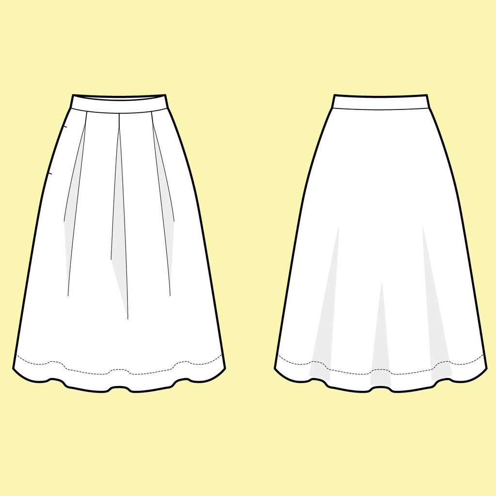 Assembly Line, Three Pleat Skirt Pattern, Sweden