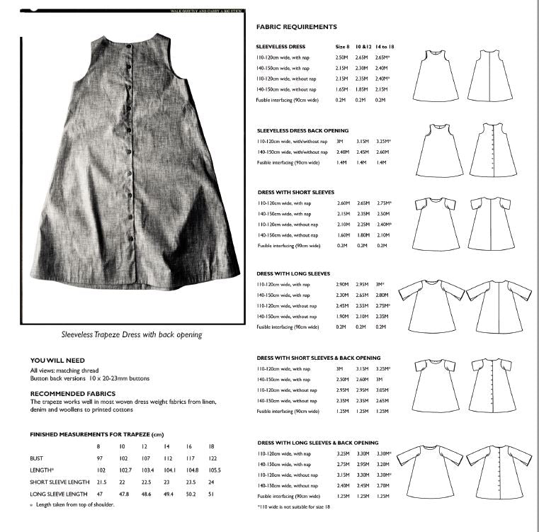 Merchant & Mills, The (Updated) Trapeze Dress Pattern - Lakes Makerie - Minneapolis, MN