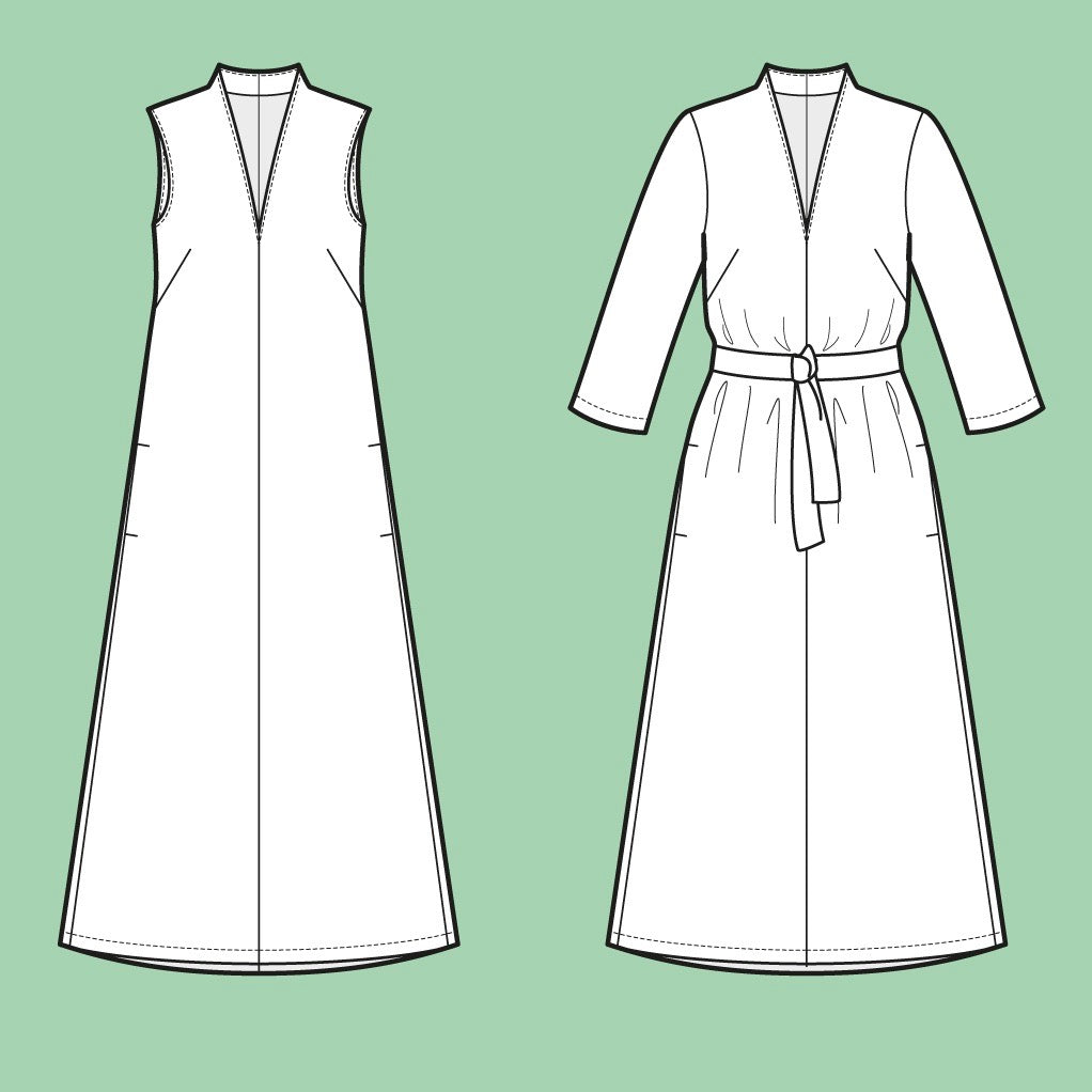 Assembly Line V-Neck Dress Pattern, Sweden