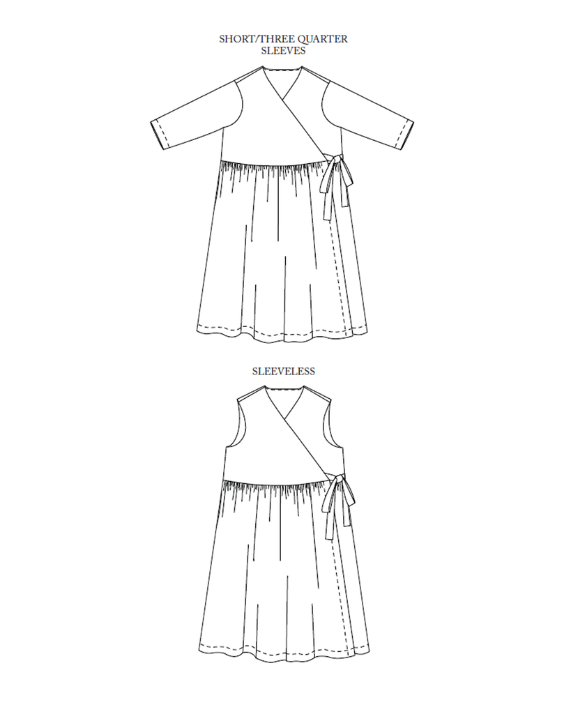 Merchant & Mills, Etta Wrap Dress PDF Pattern, UK size 6-18