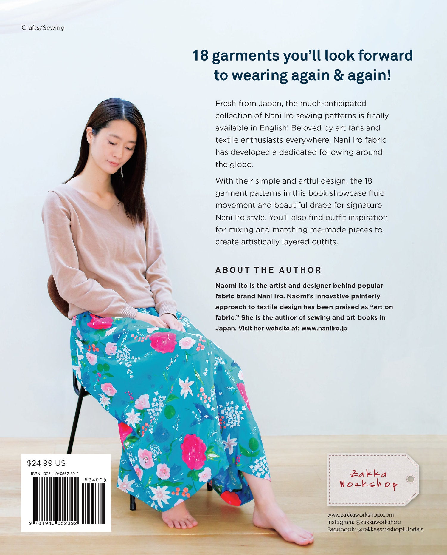 Nani Iro Sewing Studio: 18 Timeless Patterns to wear and love - Lakes Makerie - Minneapolis, MN
