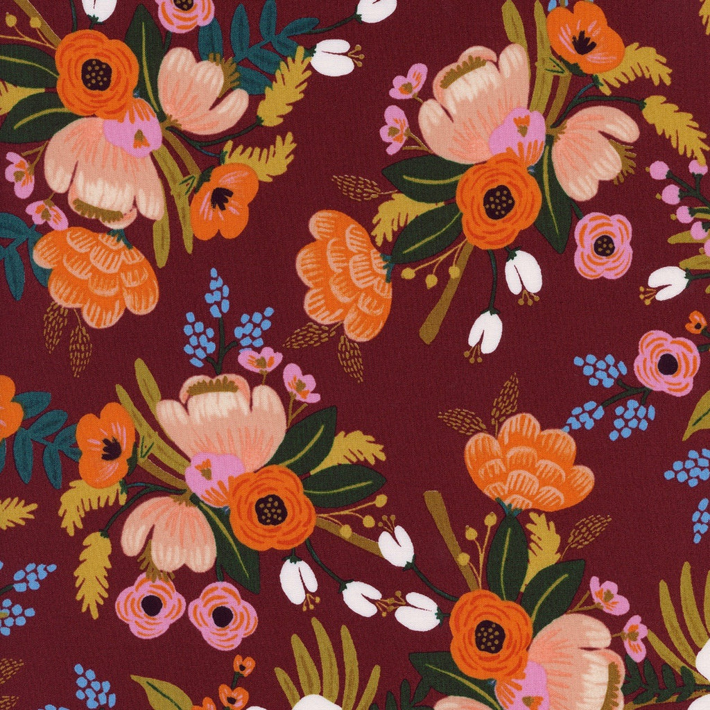 Rifle Paper Co. Amalfi, Lively Floral in Burgundy - Lakes Makerie - Minneapolis, MN