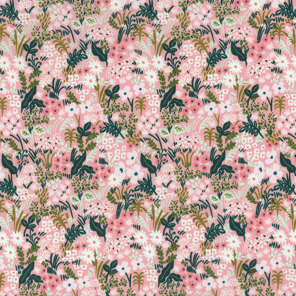 Rifle Paper Co, English Garden - Meadow - Pink Fabric, 1/4 yard