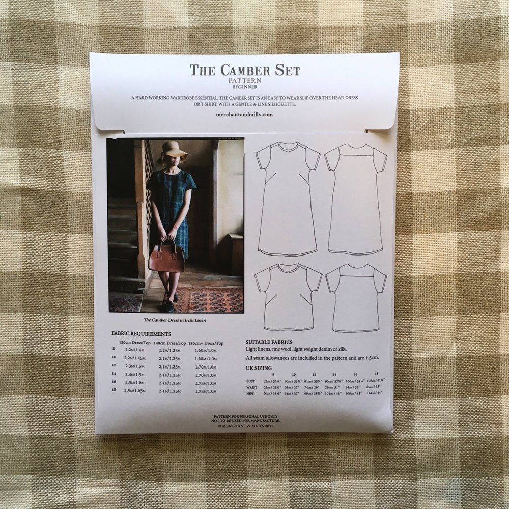 Merchant & Mills, The Camber Set Dress or Top Sewing Pattern - Lakes Makerie - Minneapolis, MN