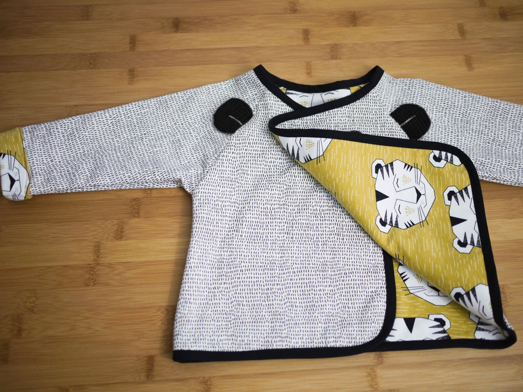 Ikatee (France), Grand'Ourse Cardigan Sewing Pattern - Baby, 6M-4Y