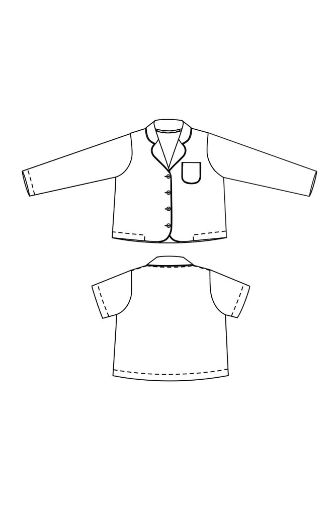 Merchant & Mills Winnie PJs PDF Pattern, two size ranges