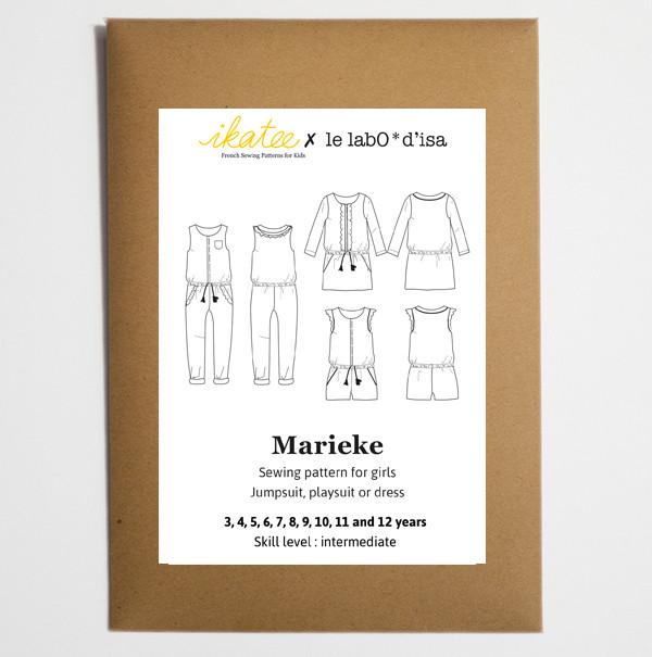 Ikatee (France), Marieke Jumpsuit, Playsuit, & Dress Sewing Pattern - Girl, 3-12Y