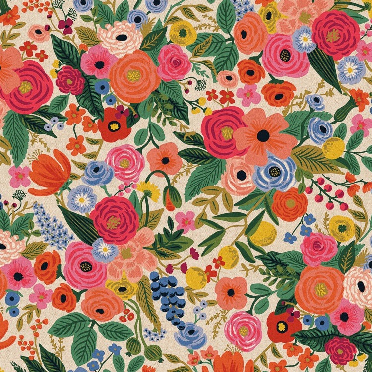 Rifle Paper Co., Wildwood Garden Party Pink Canvas Fabric, 1/2 yard - Lakes Makerie - Minneapolis, MN