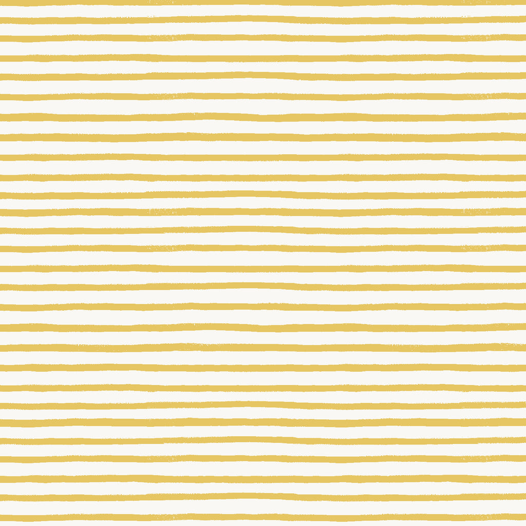 Rifle Paper Co, Holiday Classics - Festive Stripe - Yellow  Fabric, 1/4 yard