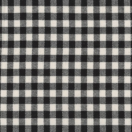 Sevenberry Classic Plaid Twill Cotton Fabric, Black and White Check, 1/2 yard - Lakes Makerie - Minneapolis, MN