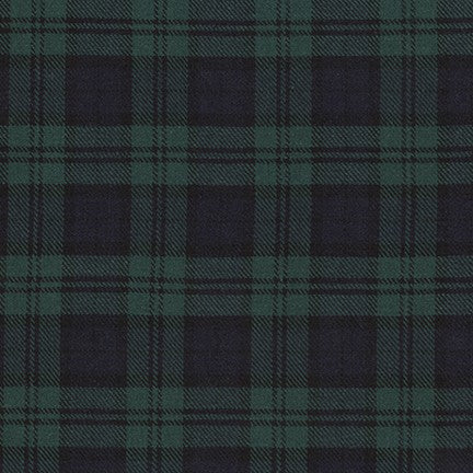 Sevenberry Classic Plaid Twill Cotton Fabric, Hunter Plaid, 1/2 yard - Lakes Makerie - Minneapolis, MN